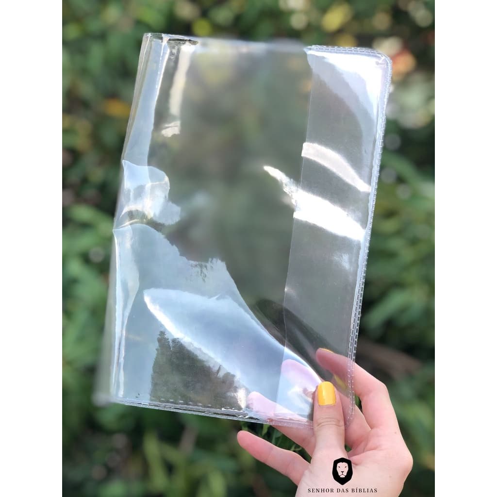 Capa Protetora Transparente Para Bíblias Letra Jumbo Medida 24x16,5x3,5 Para Capa Dura ou Flexivel Luxo