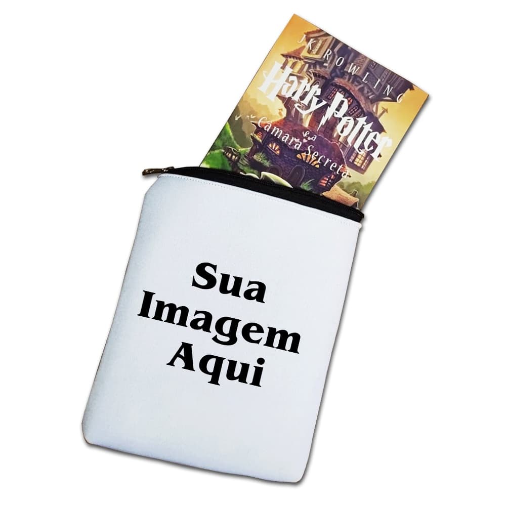 Book Sleeve Porta Livros em Neoprene - Personalize com sua estampa