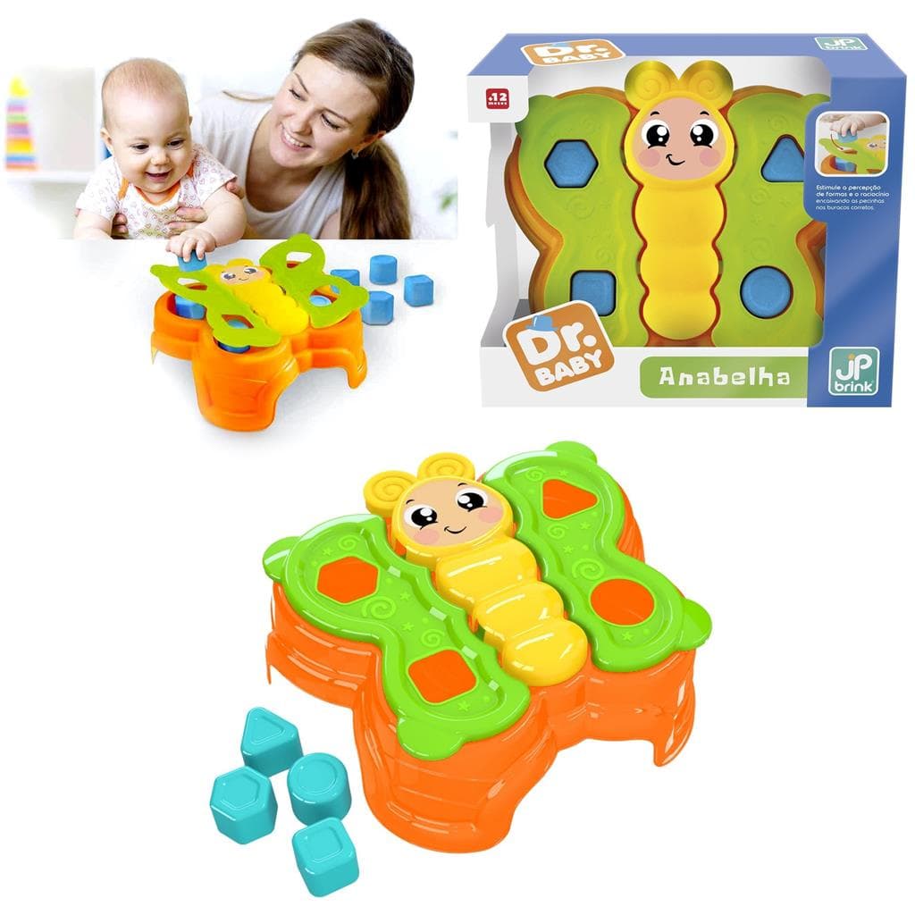 Mesinha Anabelha Didatica Com Pecas De Encaixar +12 Meses - Jp Brink