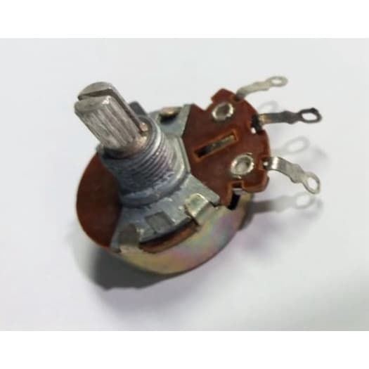 2X (DOIS) Potenciômetro 500k linear - eixo estriado - NOS - Novo de estoque antigo - RCK - MADE IN BRAZIL