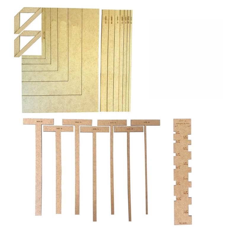 Kit Gabarito Régua Fio Cabelo Esquadros T Cartonagem Wire O Promoção pachwork br