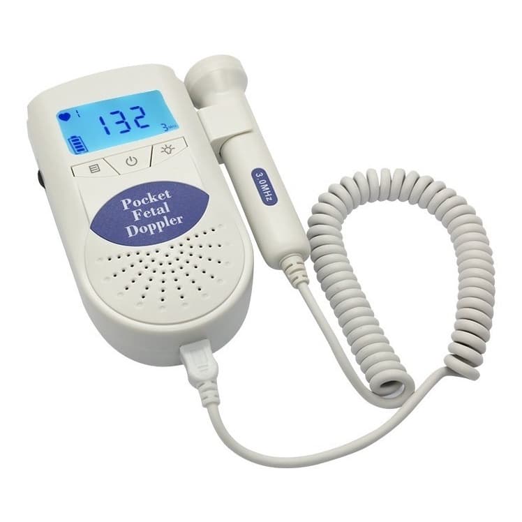 Doppler Fetal Pré Natal Monitor De Sons Coração Do Bebê Lcd