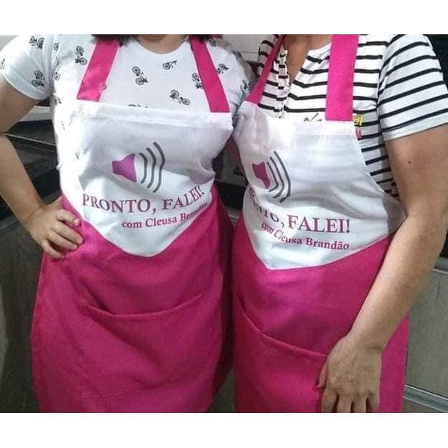 Avental  personalizado Cor Pink