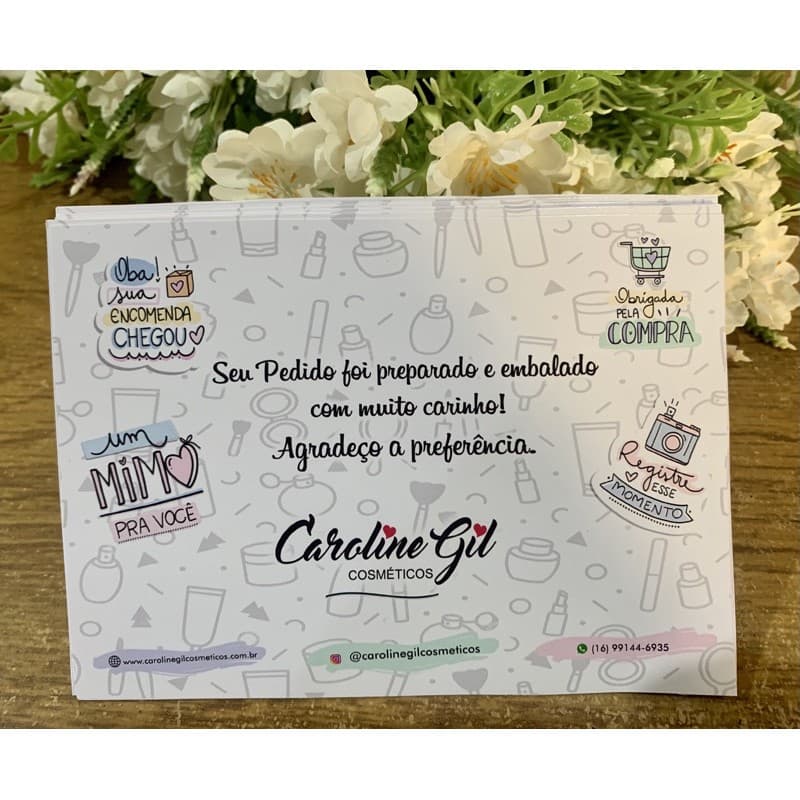 50 cartões personalizados 14x10