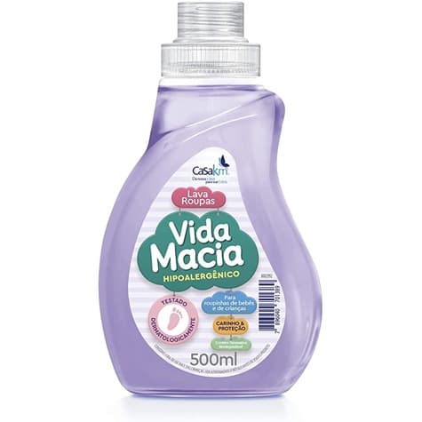 Lava Roupa Vida Macia P/ Roupinha De Bebe 500ml Recém Nascido