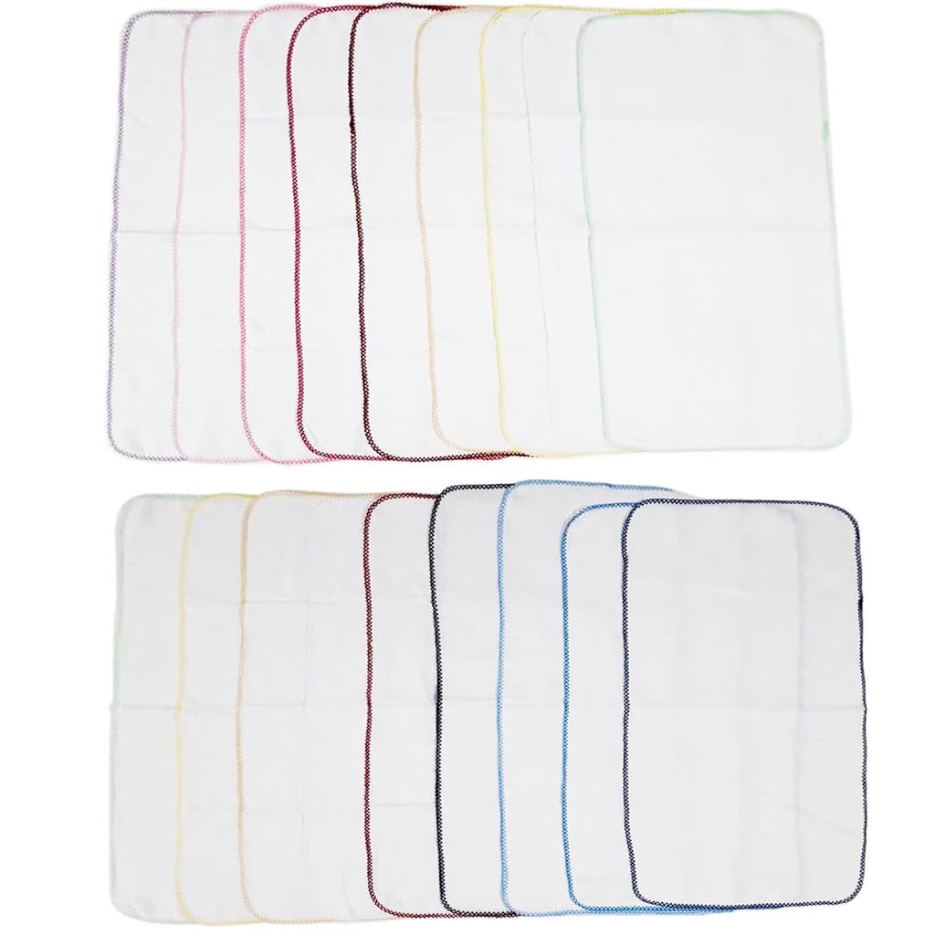 5 Fralda Quadriculada De Ombro 33x68cm Com Crochê - Escolha De Cores