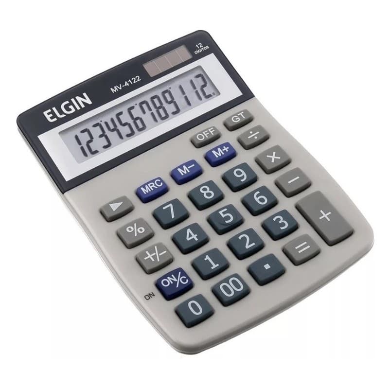Calculadora Mesa 12 Dígitos Solar/bateria Elgin Mv4122
