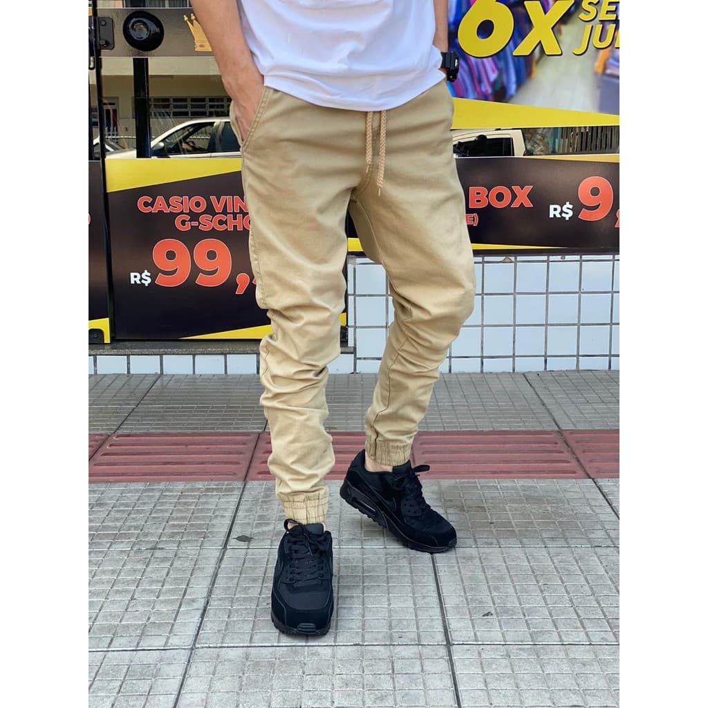 Calça Jogger Com Punho Elástico - Produto De Ótima Qualidade, Direto Da Fábrica
