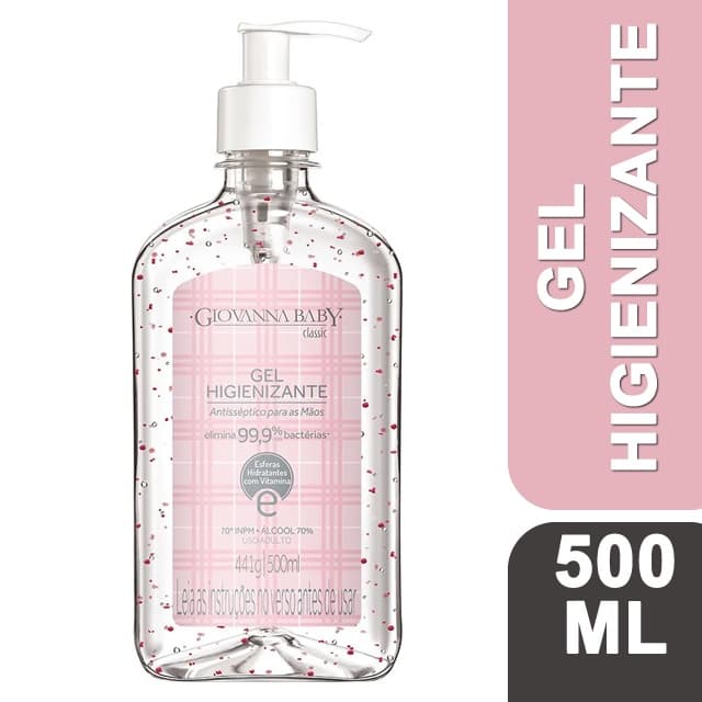 Giovanna Baby Álcool Gel 70% - Gel Antisséptico 500ml Classic