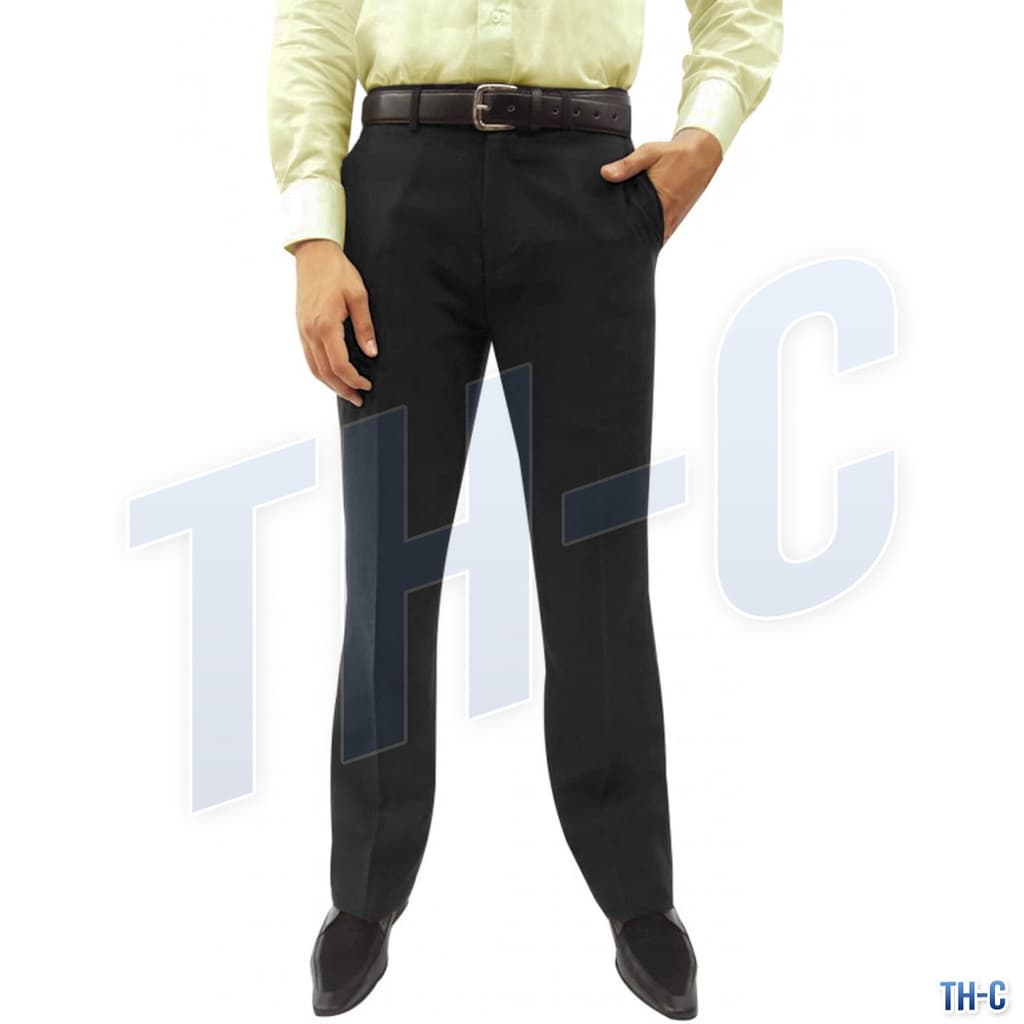 calça masculina social tradicional com pregas.