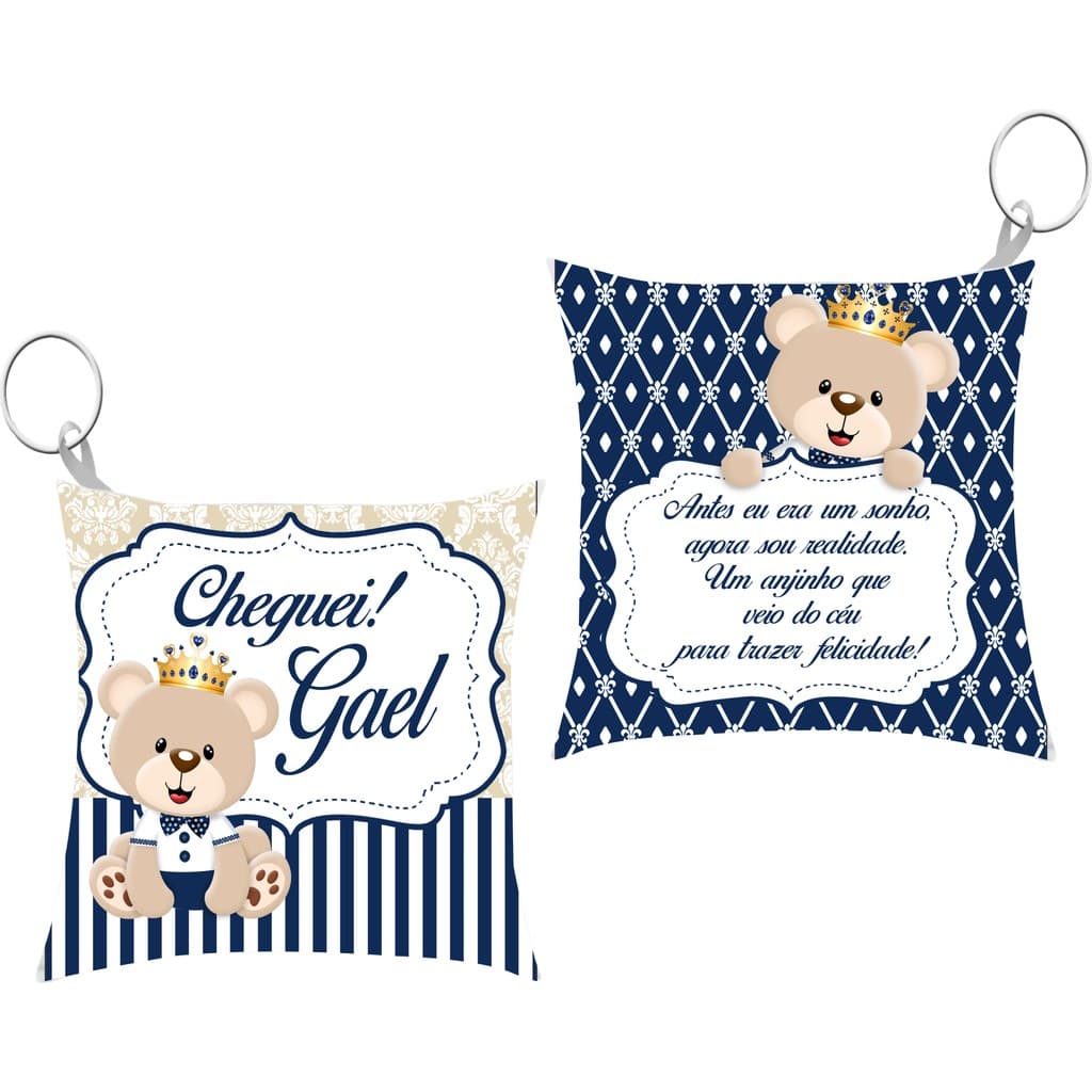 20 Almochaveiros Lembrancinha Maternidade Ursinho Príncipe
