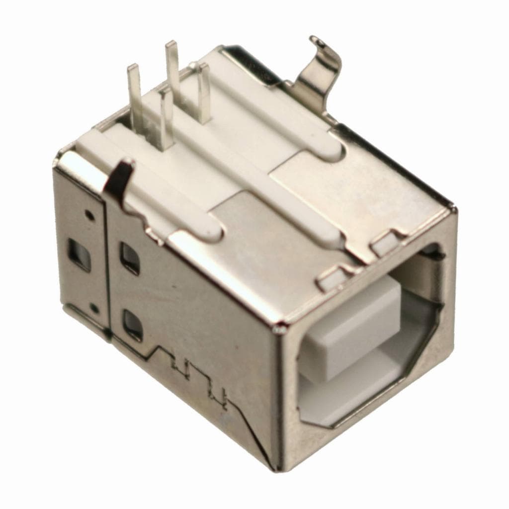 Kit 10 Unidades Conector USB Tipo B Fêmea 90° para Placa