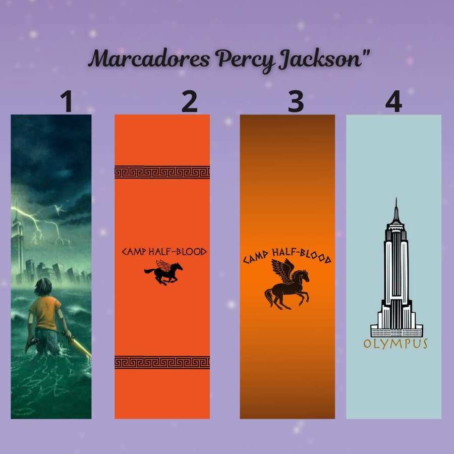 Marcador de página Percy Jackson plastificado (com ou sem tassel)