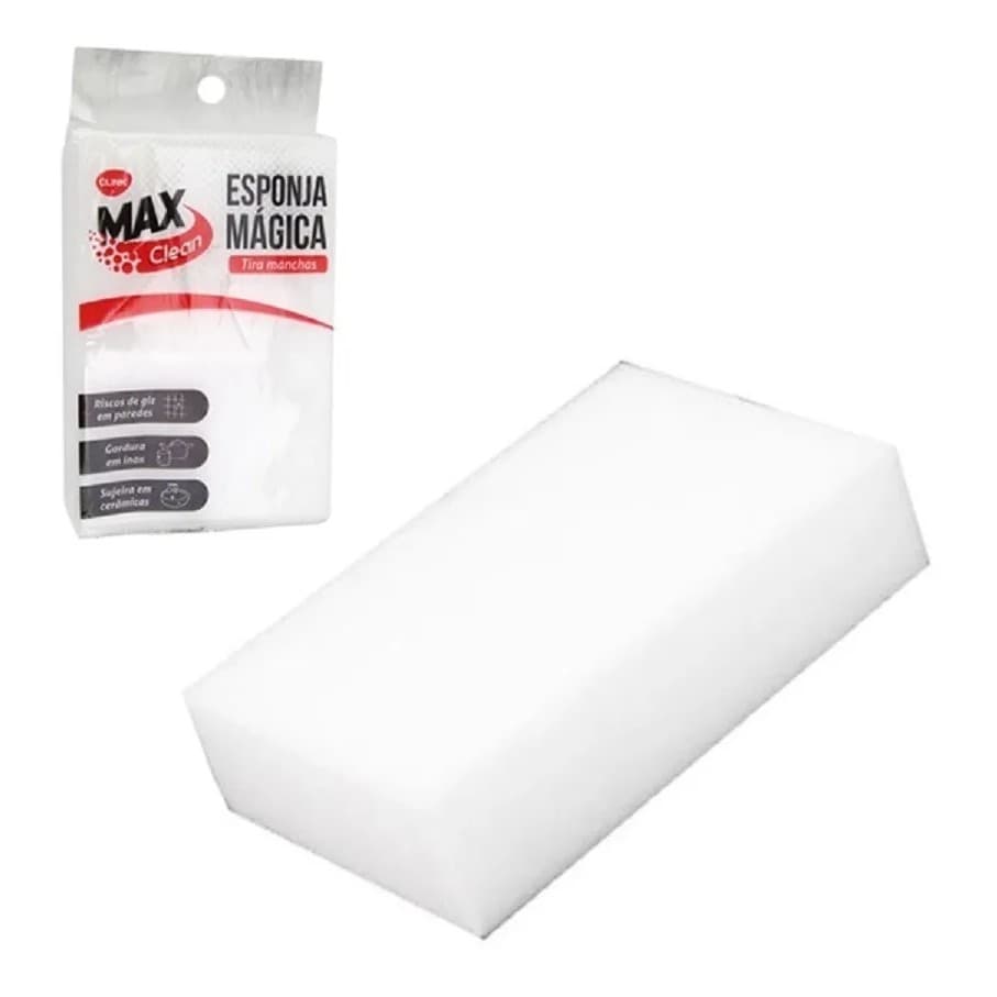 Esponja Mágica Branca Tira Manchas Max Clean Clink Promoção - Pronta Entrega
