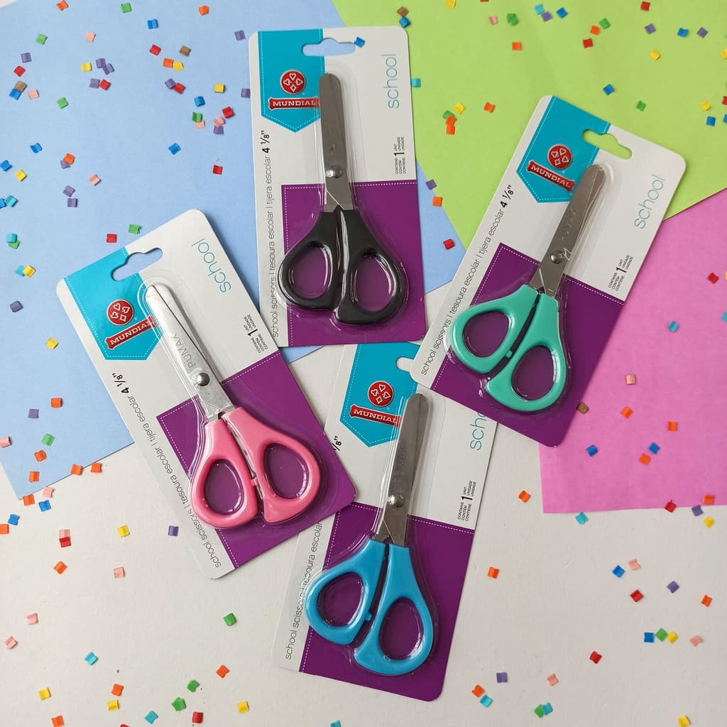 Tesoura Escolar Infantil 11 cm School - Mundial | Material Escolar