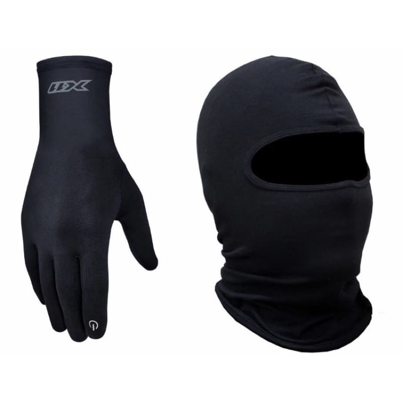 Luva X11 Thermic + Touca Ninja Balaclava - Luva Segunda Pele Touchscreen Motociclista Moto Motoqueiro Bicicleta Ciclista