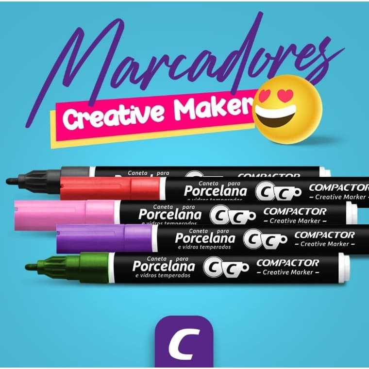 Caneta para porcelana marcador para Porcelana Compactor Creative Marker, 1 unidade.