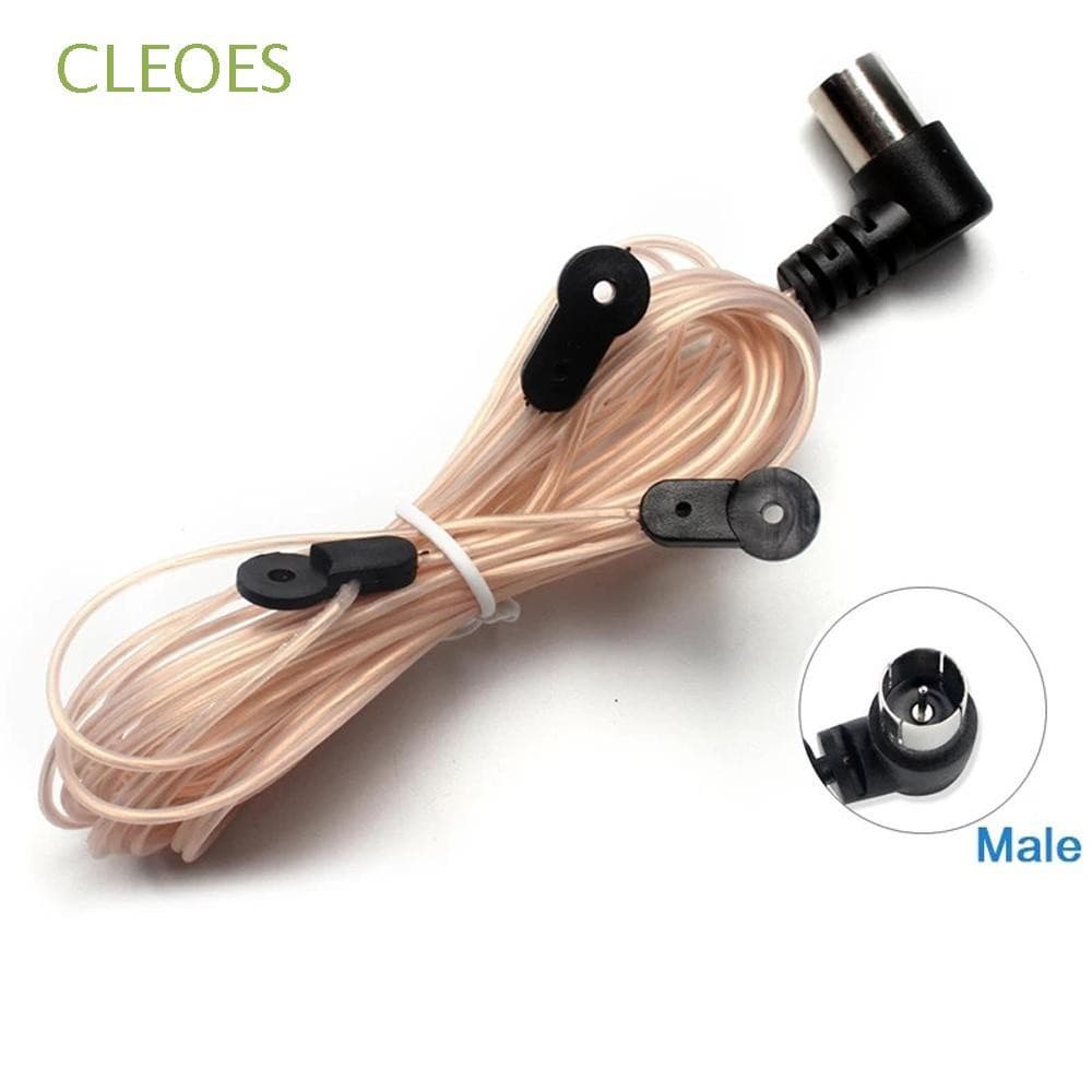 Cleoes Uso Interno Am / Fm F Conector Macho Tipo 75 Ofm Hd Rádio Fm Antena De Rádio Fm Cabo De Fio