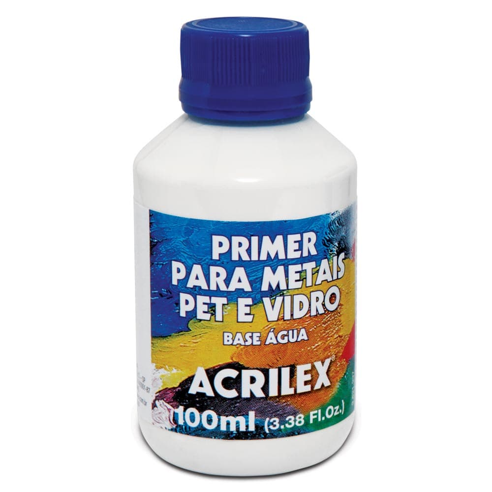 Primer para Metais Plasticos Vidro PET 100ml Liquido Acrilex