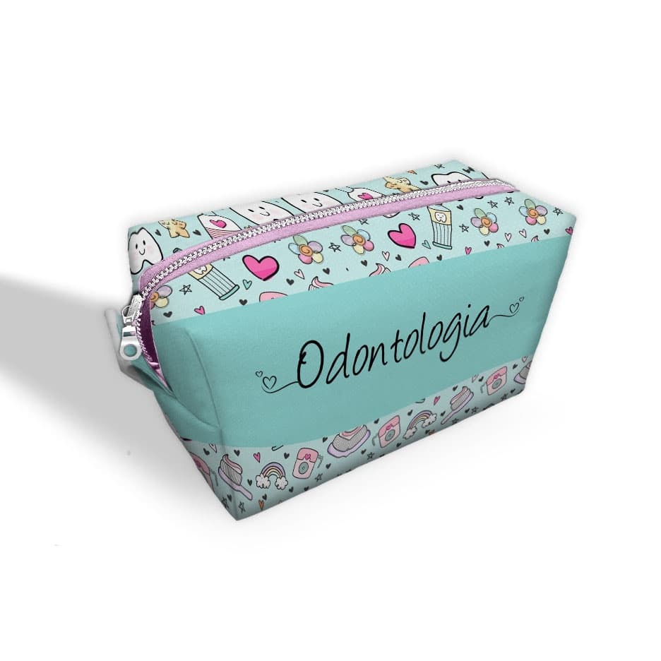 Necessaire Odontologia Verde | Organizador Profissional Estudantes de Odontologia