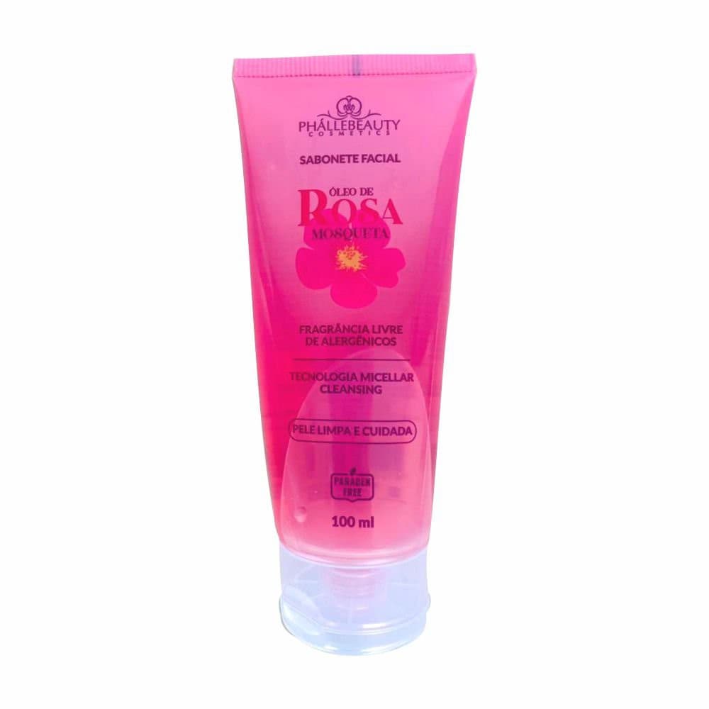 Sabonete Facial Óleo de Rosa Mosqueta 100ml PhálleBeauty PH0175
