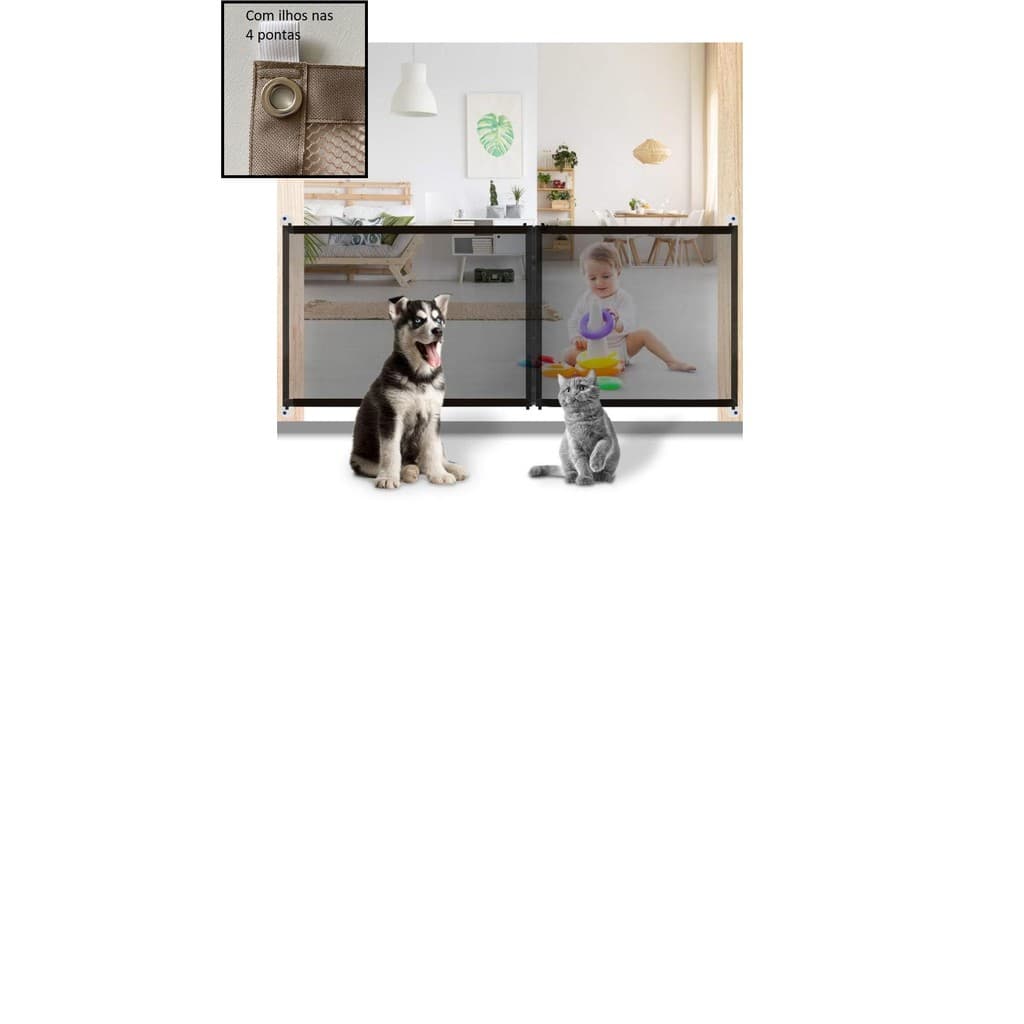 Tela Portão Grade De Porta Cachorros Pet, Dog E Bebes 2,00 a 2,30 Metros