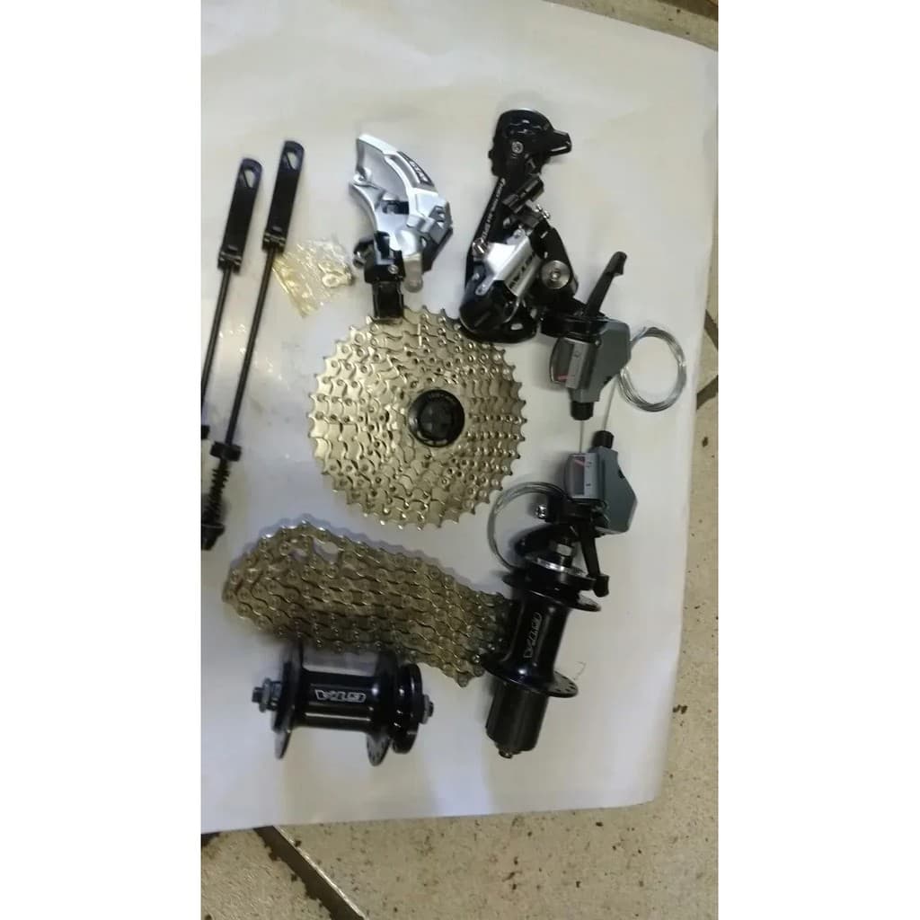 Kit Grupo Gta 27v Al + Cubo + Cassete + Cambios 9v Corrente