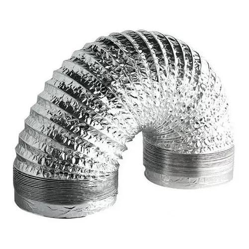 Duto Flexível 500mm 5 Metros Alumínio Ventilação Exaustor Ideal Para Coifas Sistemas de Ar