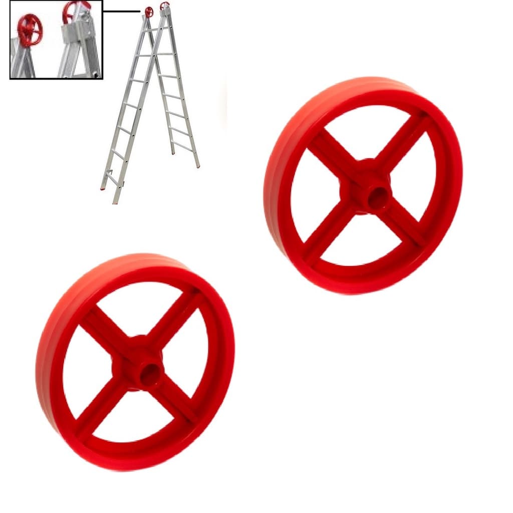 Rodas Para Escada De Alumínio (par)