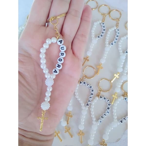 kit 5,7,10,12,15,20,30 Tercinhos personalizados no chaveiro para batizado, crisma, eventos, primeira comunhão,