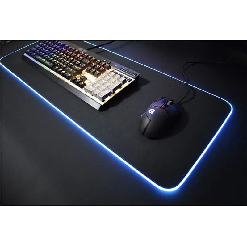 Mouse Pad Gamer Grande Com Borda De Led RGB 7 cores 30cm X 80cm