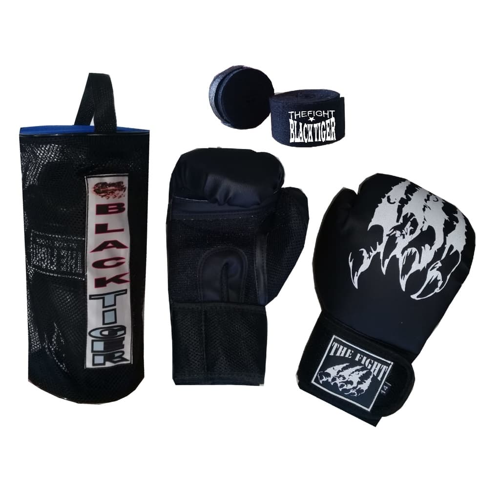Luva,MuayThai+Bolsa Porta Luva+Bandagem