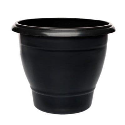 kit 5 Vaso Redondo Preto M de 5L  Horta Planta Casa Jardim Mudas Preto
