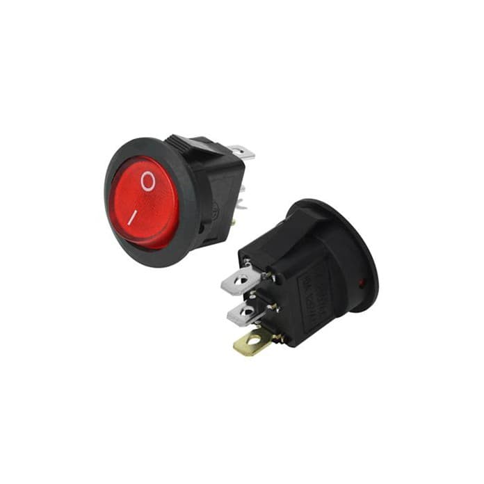 Chave Gangorra Redonda KCD1- 106 3 Terminais Com Neon