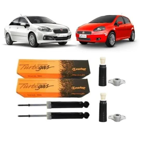 Par Amorecedor Traseiro Punto Linea - Original Cofap + Kit