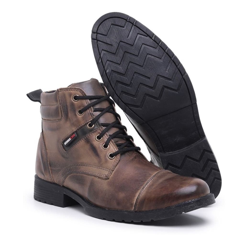 Bota Coturno Masculino Couro Legitimo Romacini