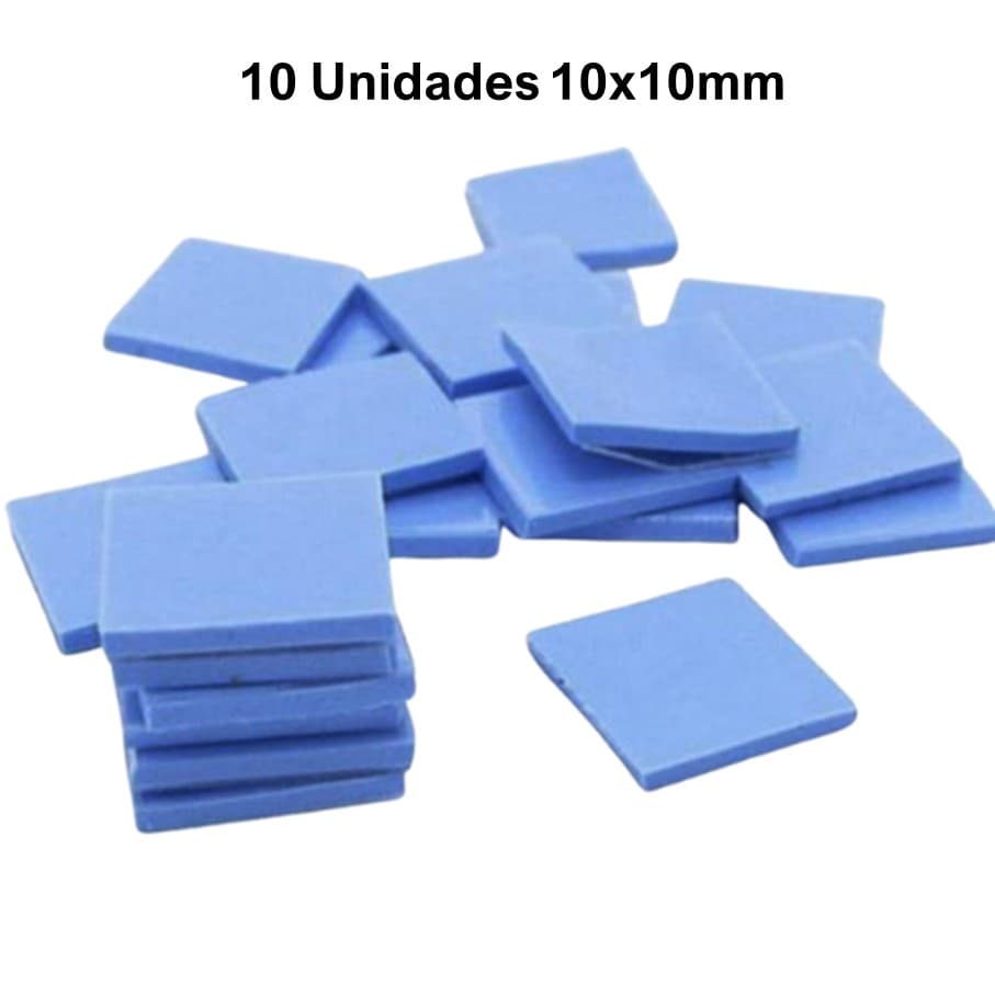 Thermal Pads 10 Unidades 10mm x 10mm Tapete Térmico