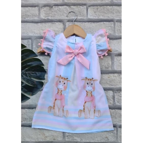 Vestido infantil Girafa