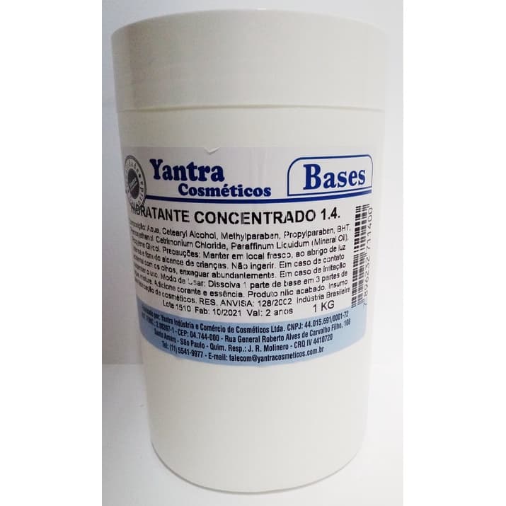 Hidratante Concentrado 1.4 - Yantra Cosméticos, Para 4 Litros De Hidratante