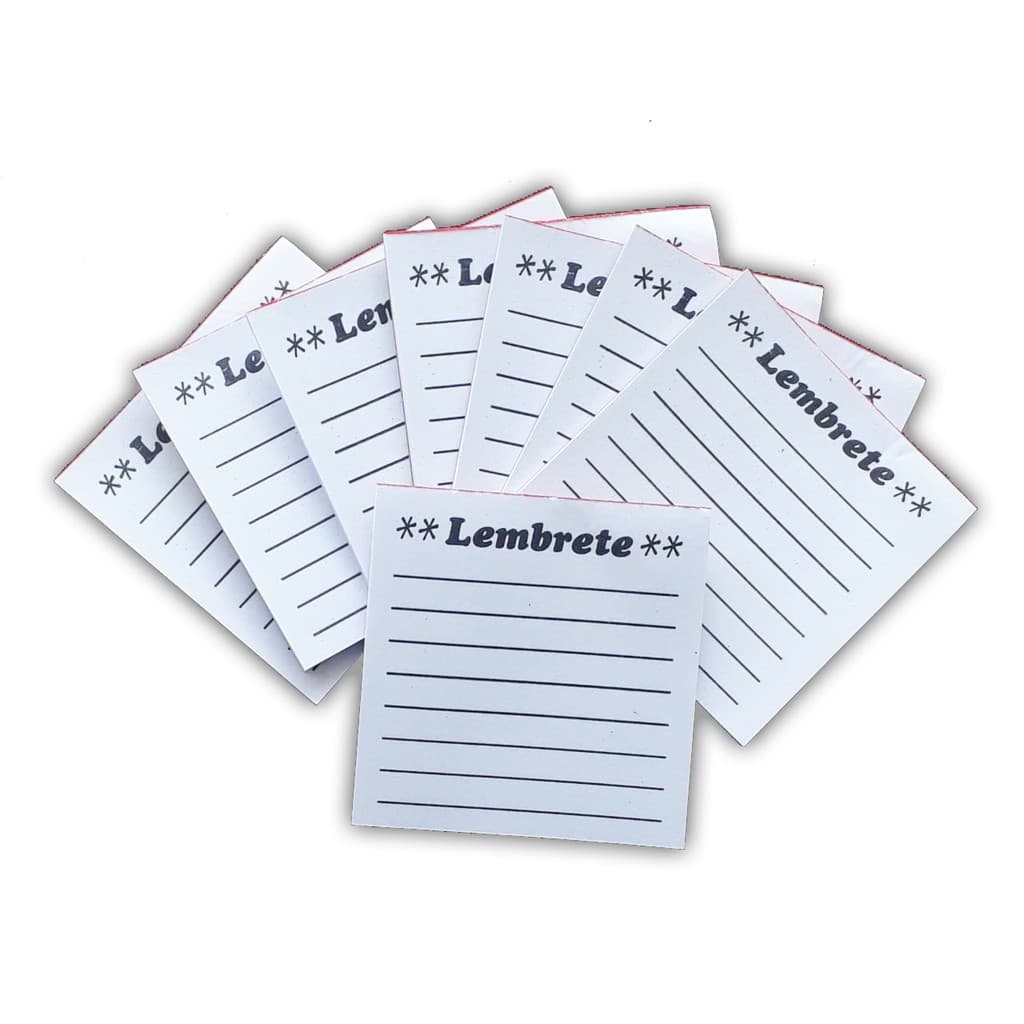 Bloco Lembrete 5x5cm 100 Unidades Papel Recado Artesanato