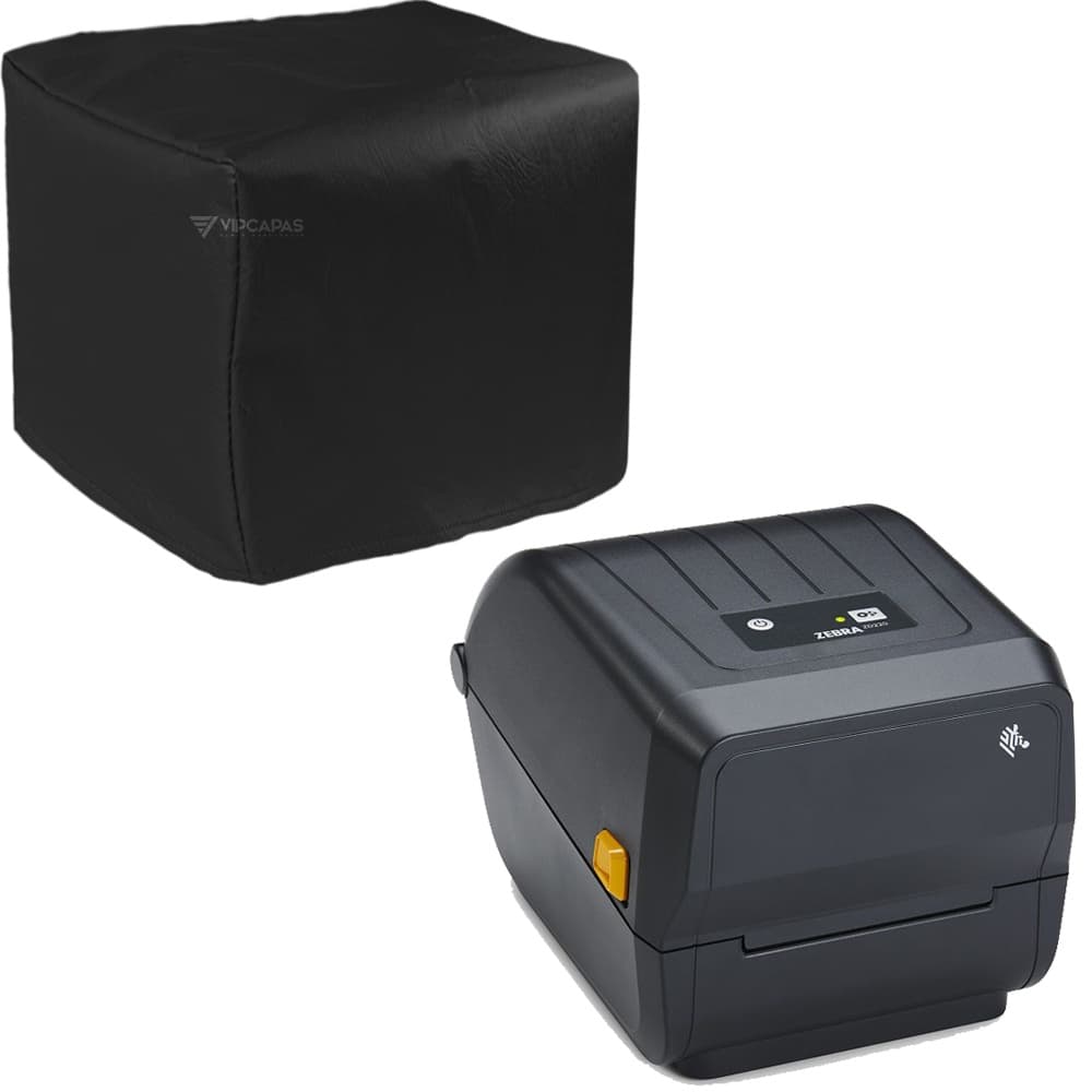 Capa Impressora Térmica Zebra Zd220 Impermeavel Corino Preta