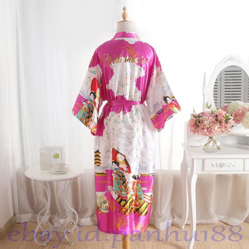 Kimono Robe Feminino Cetim Casamento Madrinha Kimono Pijama 10 Cores