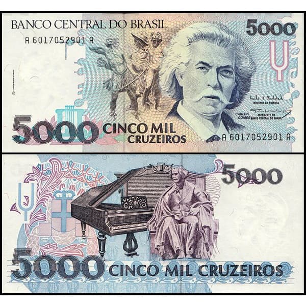 Brasil C 221 5000 Cruzeiros 1993 - Flor de Estampa