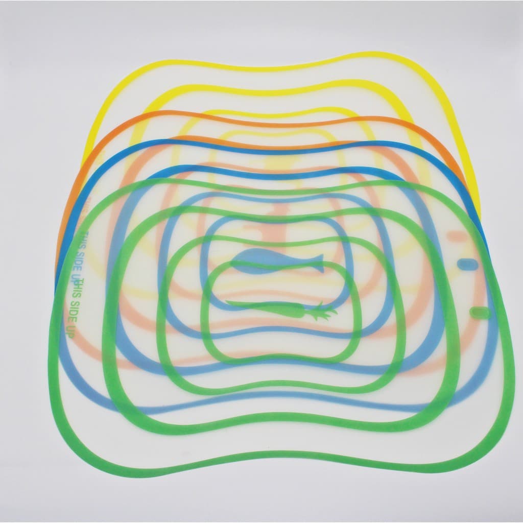 Kit 4 peças Tábua de Plástico Ultrafina Flexível para Carne/ Verdura/ Peixe 40*30cm