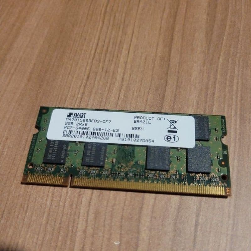 Memória Notebook Smart 2GB 2Rx8 PC2-6400S-666-12-E3 M470T5663FB3-CF7