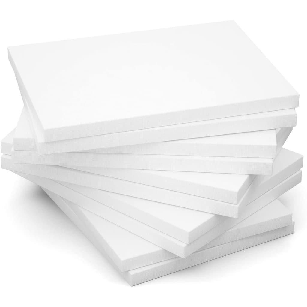 5 Telas 20 x 20   Pintura Artística com perfil de Madeira e Primer Triplo Tintas à Óleo e Acrílicas