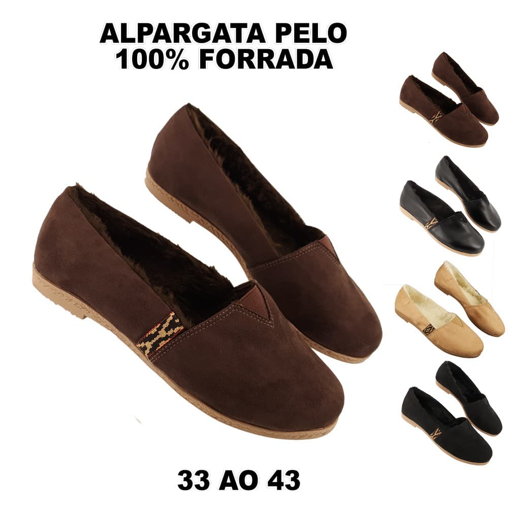 Alpargata Pelo 100% Forrada Confort Sapato Inverno Neve SP651