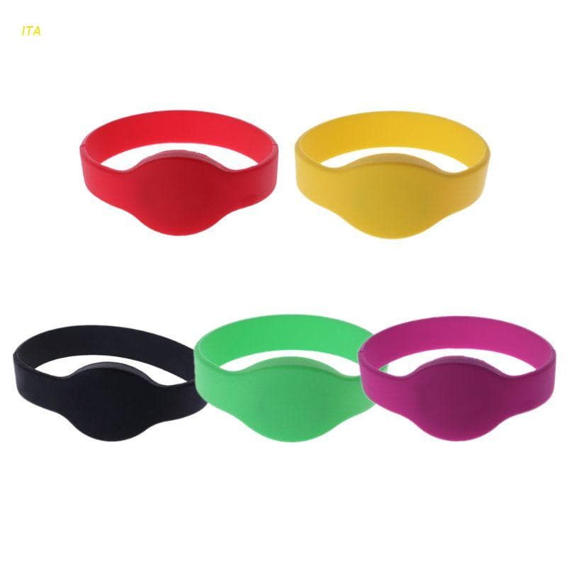 Em4100 Tk4100 Ita 125 Khz Pulseira Pulseira Rfid Cartão Identificação Silicone Banda Somente Leitura