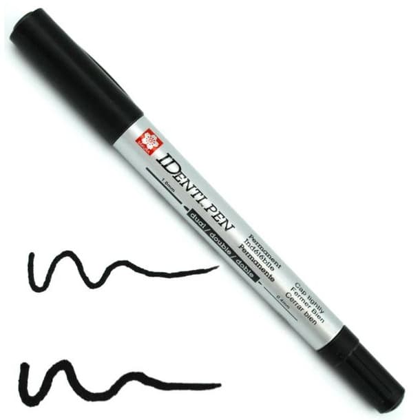 Caneta Marcadora Permanente Identi Pen Sakura Preta