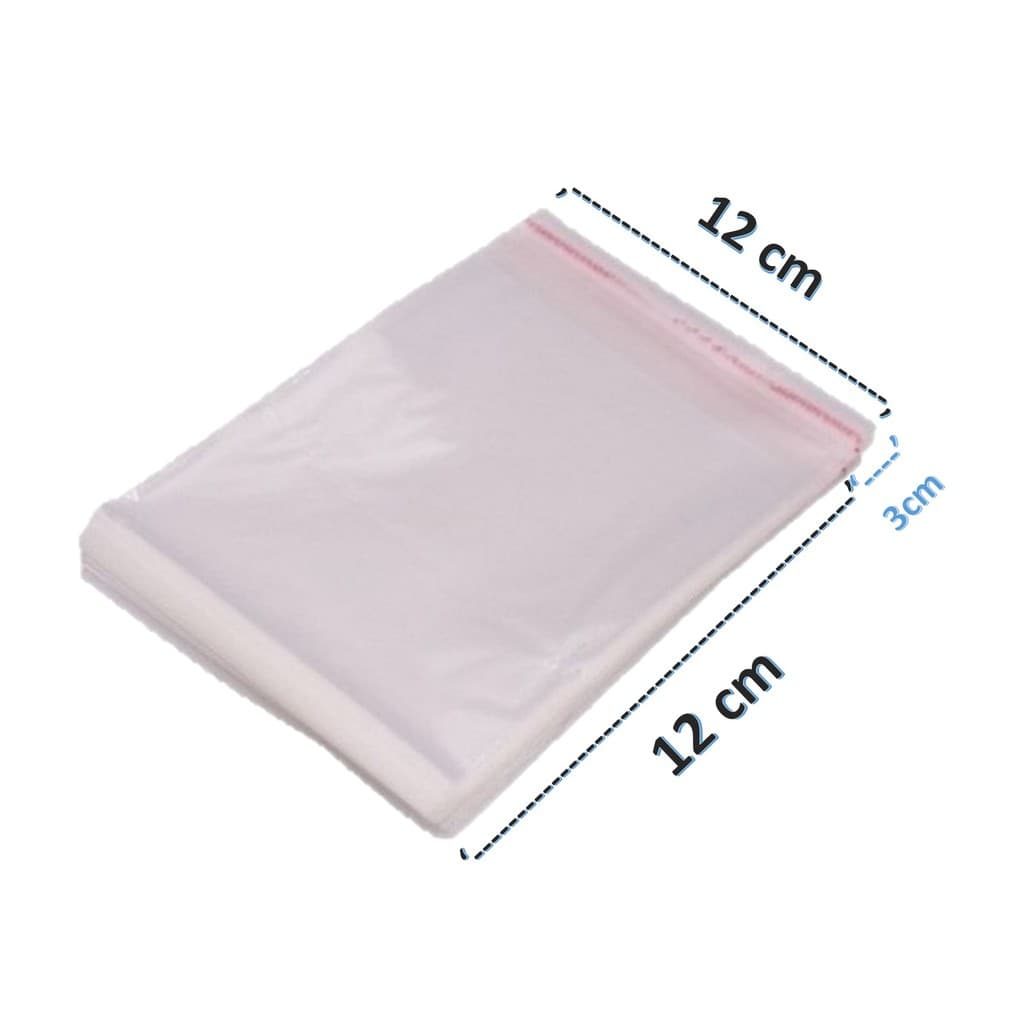 Saco Adesivado Plastico Transparente 12x12 C/ 100 Unidades